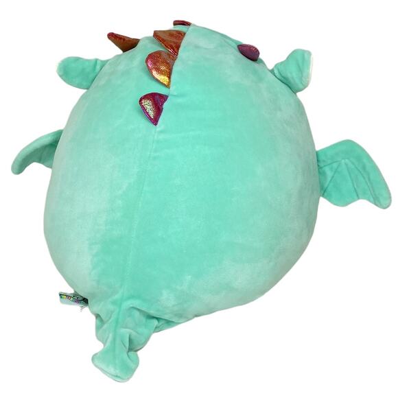 Squishmallow Kellytoy Dragon Teal B Monogram 13" Stuffed Animal Plush - Picture 2 of 6